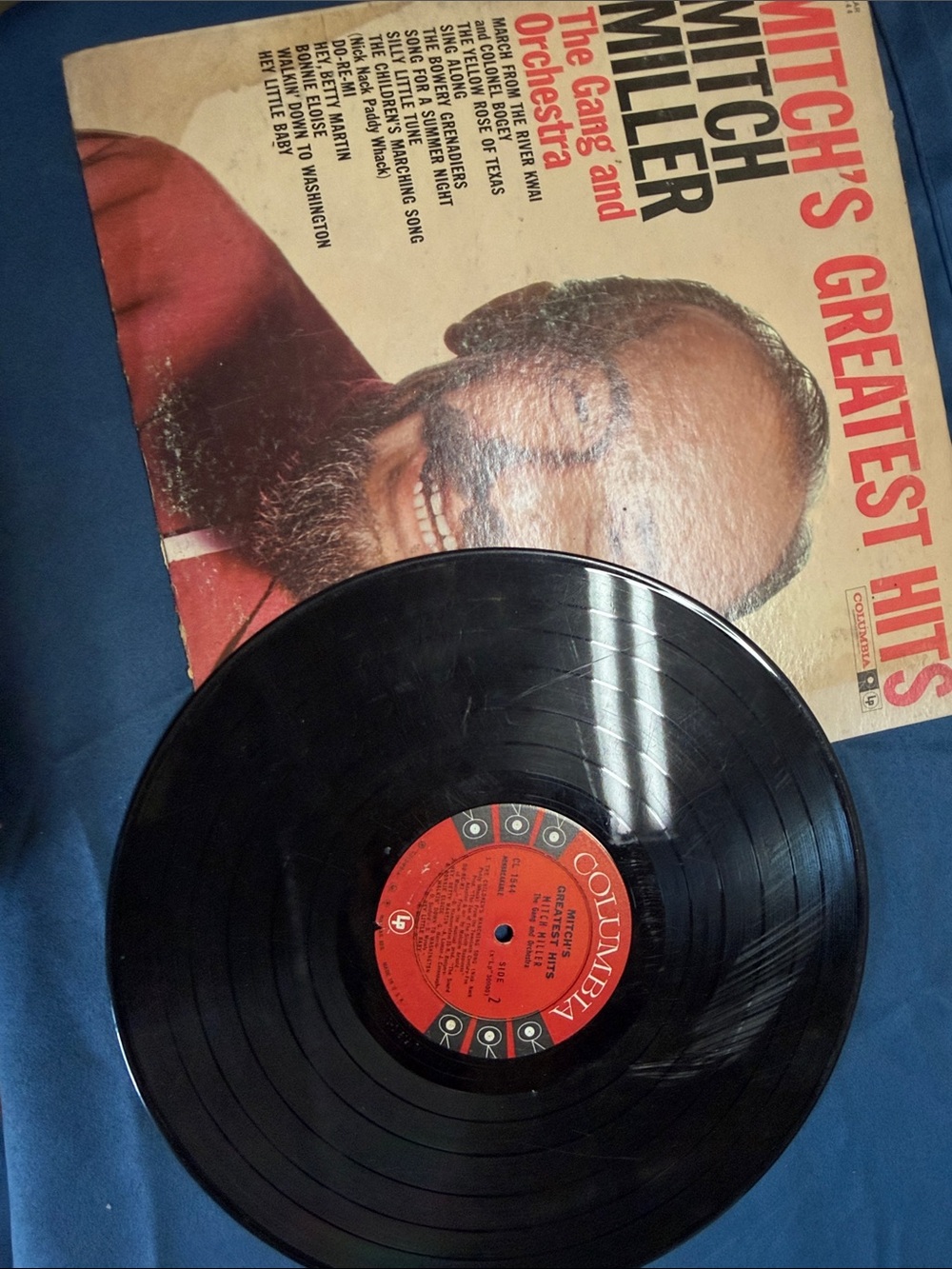 Columbia Black Vinyl Record with Red Label